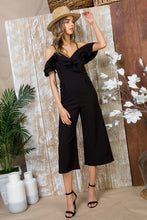 Load image into Gallery viewer, LAST ONE! Ruffle My Tulip Black Jumpsuit