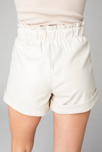 Load image into Gallery viewer, Buddy Love Peyton Paperbag Vegan Leather Shorts - White