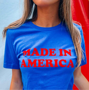 LAST ONE! Made In America  Royal Blue T Shirt