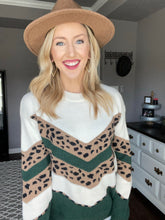Load image into Gallery viewer, Leo Leopard Block Sweater