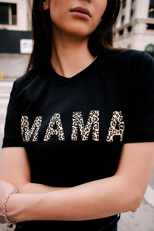 Mama Leopard Graphic Tshirt