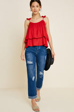 Load image into Gallery viewer, LAST ONE! Summertime Red Tiered Top