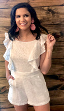 Load image into Gallery viewer, Eyelet It Be White Romper