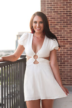 Load image into Gallery viewer, LAST ONE! Ring Around Cream Mini Dress