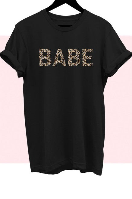 Babe Leopard Graphic Tee - Toddler