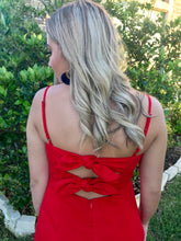 Load image into Gallery viewer, Seemingly Red Tie Back Dress