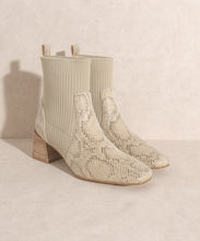 Load image into Gallery viewer, Penelope Snake Print Sock Bootie