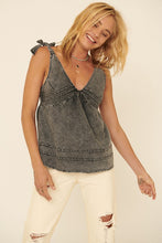 Load image into Gallery viewer, Blythe Acid Washed Babydoll Top