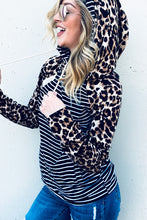 Load image into Gallery viewer, Logan Leopard Striped Hoodie