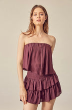 Load image into Gallery viewer, Raleigh Ruffle Burgundy Romper