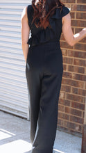 Load image into Gallery viewer, Falling in Love Black Ruffle Jumpsuit