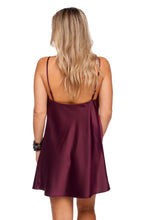 Load image into Gallery viewer, [Buddy Love] Celine Silk Slip Dress-Wine