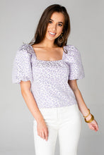 Load image into Gallery viewer, Buddy Love Billie Smocked Puff Sleeve Top - Lavender Field