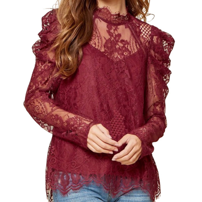 Fall Into Me Lace Top