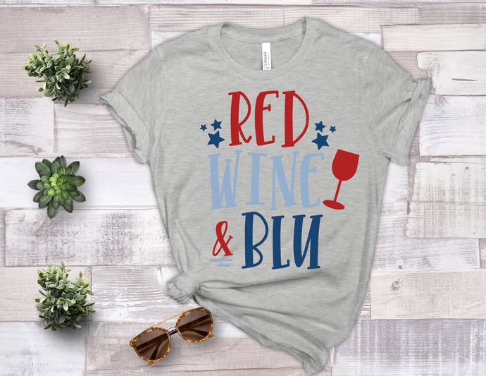 Red Wine And Blu T Shirt