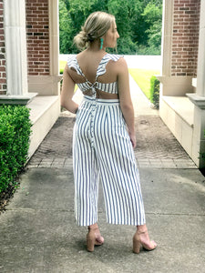 You Make It Easy Striped Jumpsuit